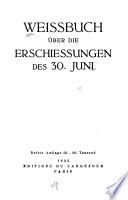 Weissbuch über die Erschiessungen des 30. Juni