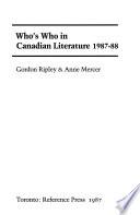 Who's who in Canadian Literature