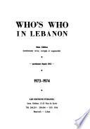 Who's who in Lebanon