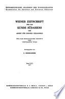 Wiener Zeitschrift für die Kunde Südasiens und Archiv für indische Philosophie