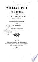 William Pitt et son temps par Lord Stanhope