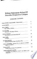William Shakespeare, Richard III