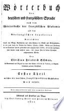 Wörterbuch der deutschen und französischen Sprache