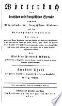 Wörterbuch der deutschen und französischen Sprache