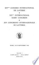 XIVème Congrés International Sur Le Lait Et Ses Dérivés