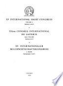 XV International Dairy Congress: sec. 6, Marketing and sales