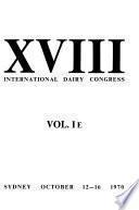 XVIII International Dairy Congress: Brief communications
