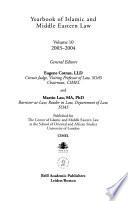 Yearbook of Islamic and Middle Eastern Law