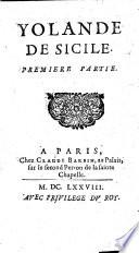 Yolande de Sicile [Epistre signed: De Prechac]