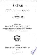 Zai ̈re. Trage ́die en cinq actes